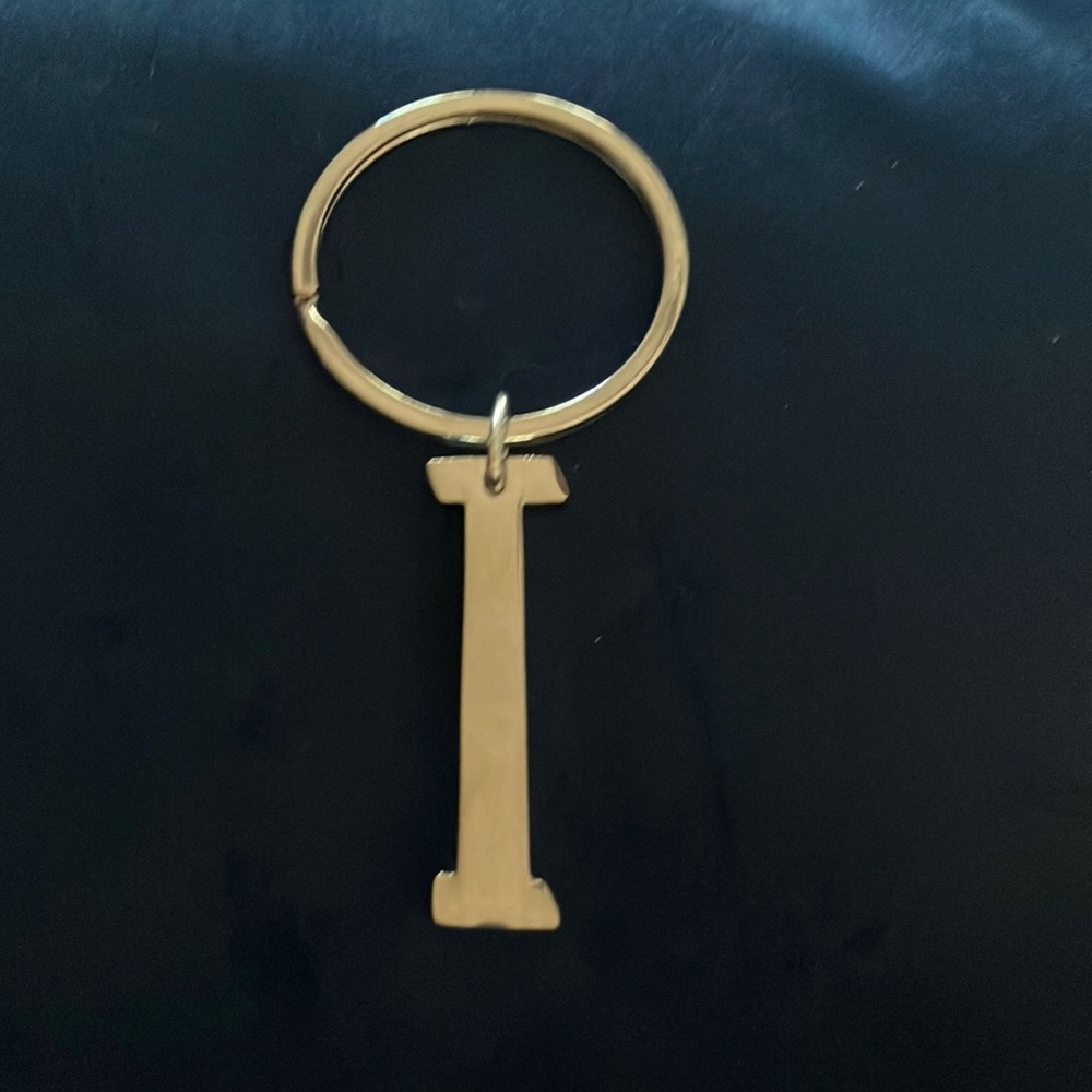 Silver Letter I Heavy-duty Keychain‎